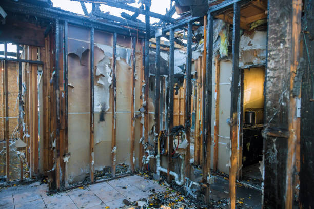 Professional Fire Damage Restoration technician working in Medina, TX